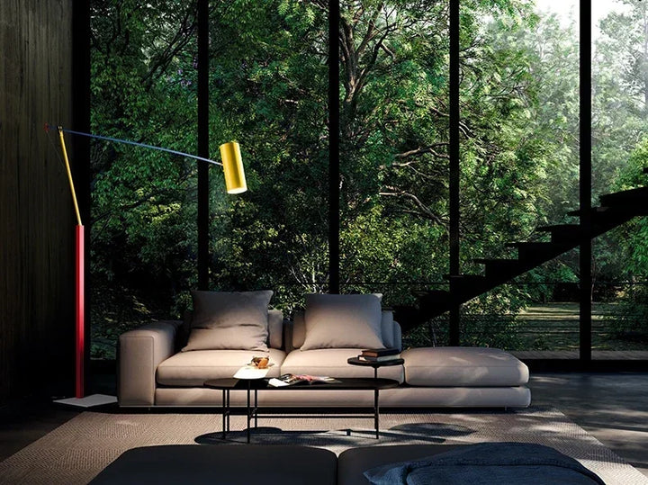 Lampadaire design, éclairage moderne LED réglable pour tout type de pièce.