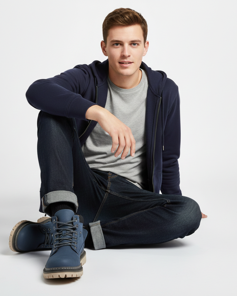 Bottes homme élégantes, parfaites pour tenues casual chic ou formelles. Confort et durabilité assurés par la semelle.