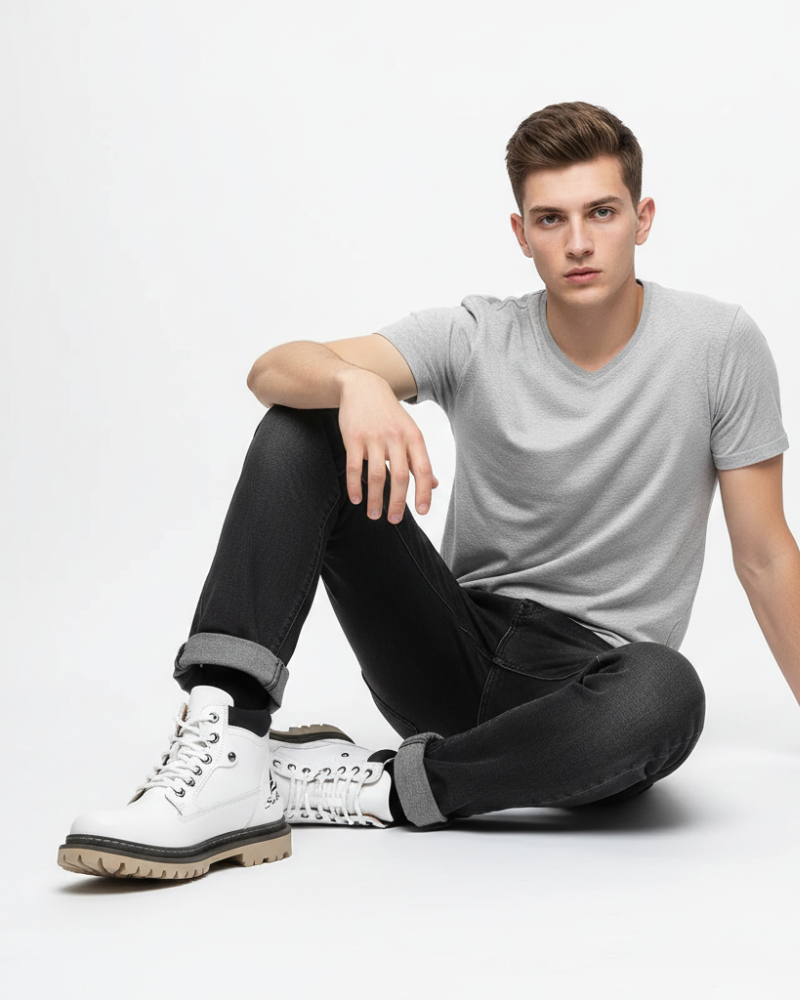 Bottines homme confortables avec semelle durable, style intemporel pour mode masculine. Élégantes et polyvalentes.