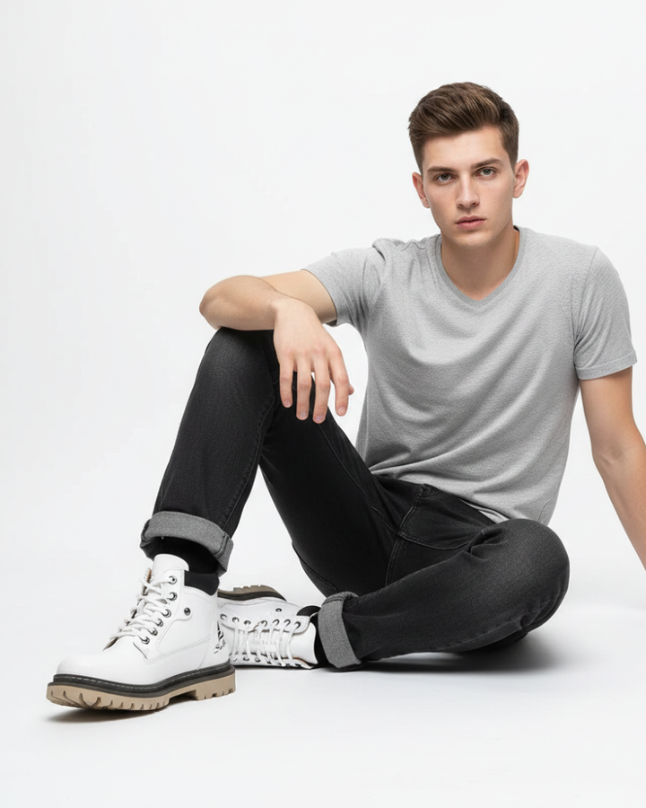 Bottines homme confortables avec semelle durable, style intemporel pour mode masculine. Élégantes et polyvalentes.