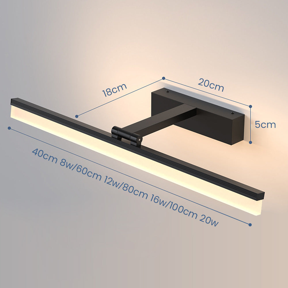 Applique murale LED élégante, parfaite pour une salle de bain ou chambre moderne, lumière chaleureuse.