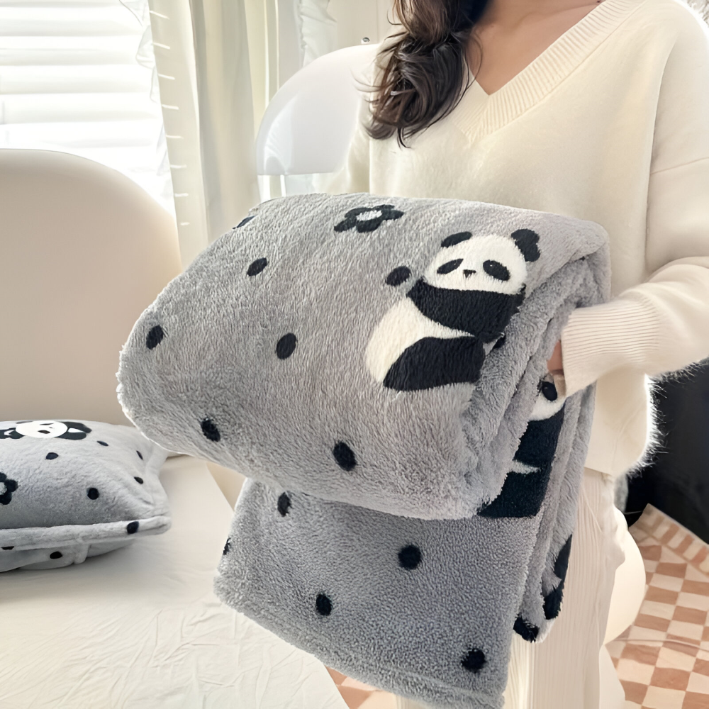 Jeté décoratif à carreaux vifs, en polaire SnugFuz, doux et confortable pour une ambiance chaleureuse.