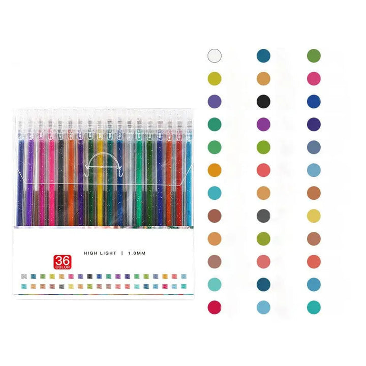 Stylos gel glitter professionnels pour artistes, pour des détails brillants et des créations éblouissantes.