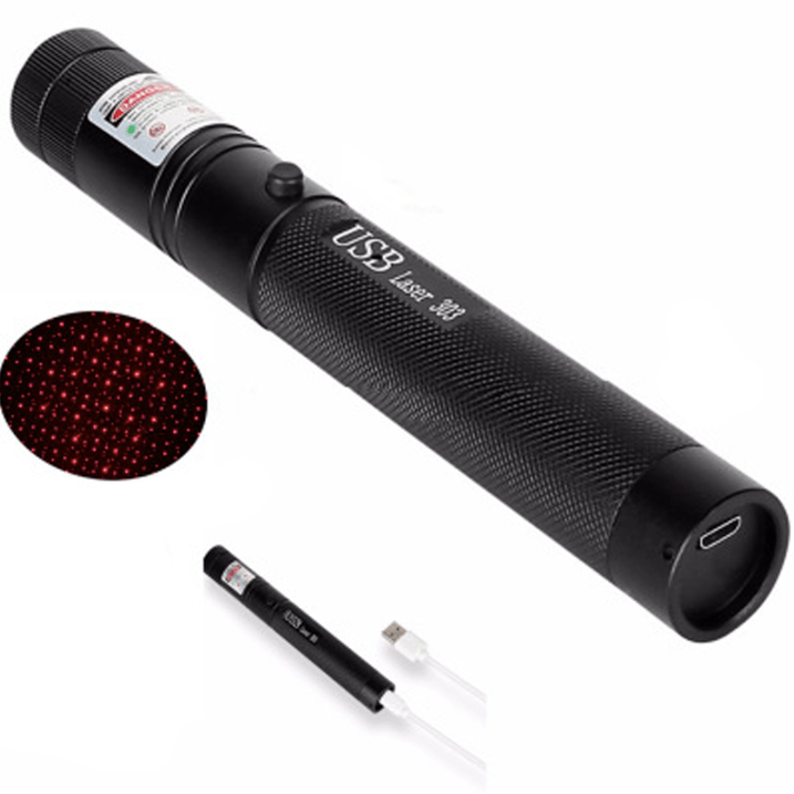 Pointeur laser vert/rouge professionnel rechargeable, essentiel pour l'astronomie et guides d'exploration.