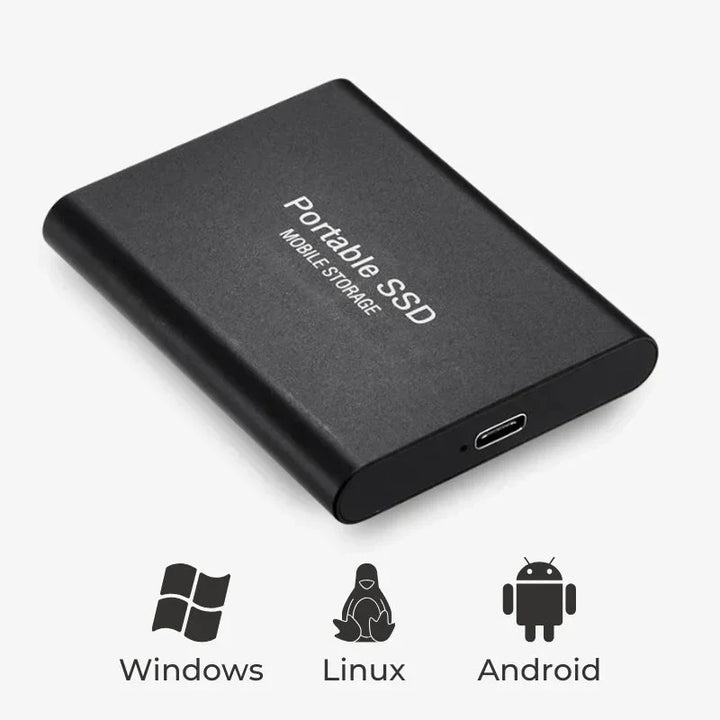 Technologie SSD portable USB 3.1, parfaite pour la sauvegarde rapide de fichiers volumineux et médias.