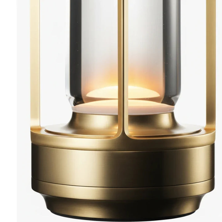 Lampe LED de table sans fil rechargeable, design élégant pour décoration intérieure et extérieure.