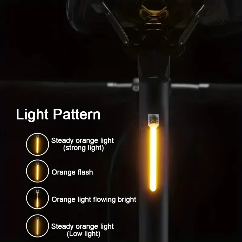 Lampe arrière vélo LED étanche, sécurité améliorée pour cyclistes grâce à sa lumière puissante.
