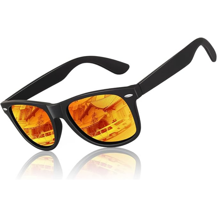 La touche rétro: Lunettes de soleil Jamie, unisexe, polarisées, protection UV 400, monture mate.