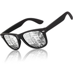 Monture noire mate | Verre miroir argenté