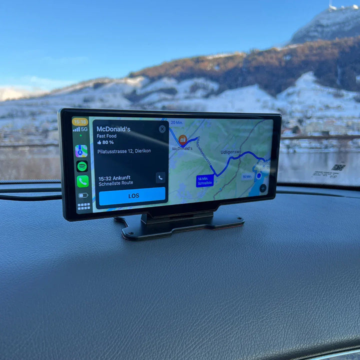Écran intelligent DrivePlay, l'ultime solution pour CarPlay et Android Auto avec navigation et appels.