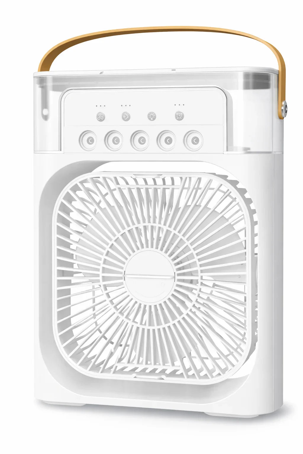 Rafraîchisseur d'air humidificateur USB compact pour bureau. Brumisateur ventilateur portable pour une fraîcheur instantanée.