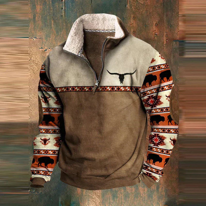 Pull zippé homme Ethan élégant, tricot confortable pour un look moderne automne hiver.