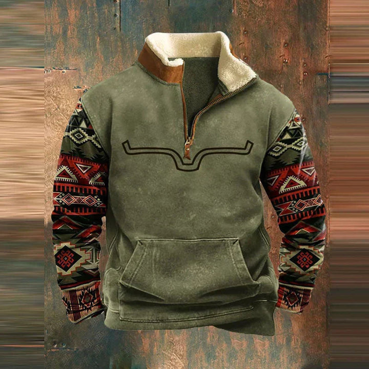 Vêtement homme moderne: pull zippé Ethan, confortable et doux, coupe élégante automne-hiver.