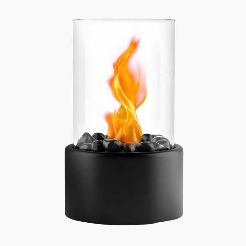 Lampe à huile décorative avec flamme sûre, offrant un éclairage d'ambiance doux pour une atmosphère zen et cosy.