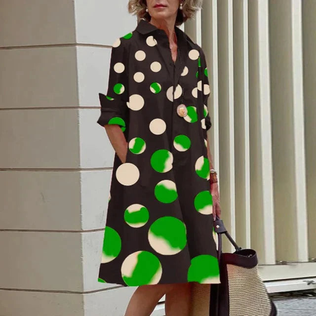 Robe midi femme décontractée avec poches, confortable et élégante pour printemps et été.