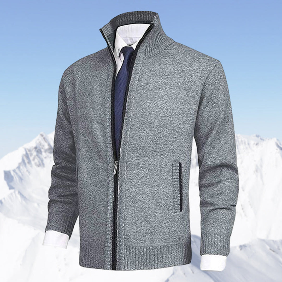 Veste cardigan homme Lucas, coupe droite, confort et élégance pour toutes occasions en automne.