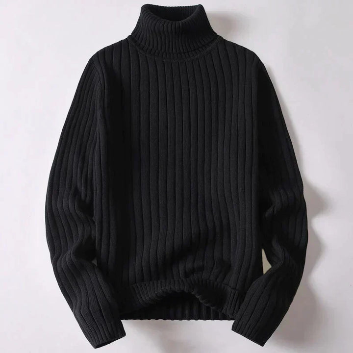 Top pull col roulé homme polyvalent, parfait pour un look hivernal chic ou décontracté. Mode masculine.