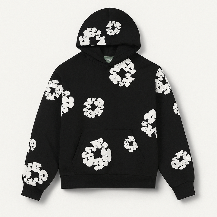 Survêtement homme à fleurs, ensemble décontracté confortable. Idéal pour le sport ou loisirs printaniers/automnaux.