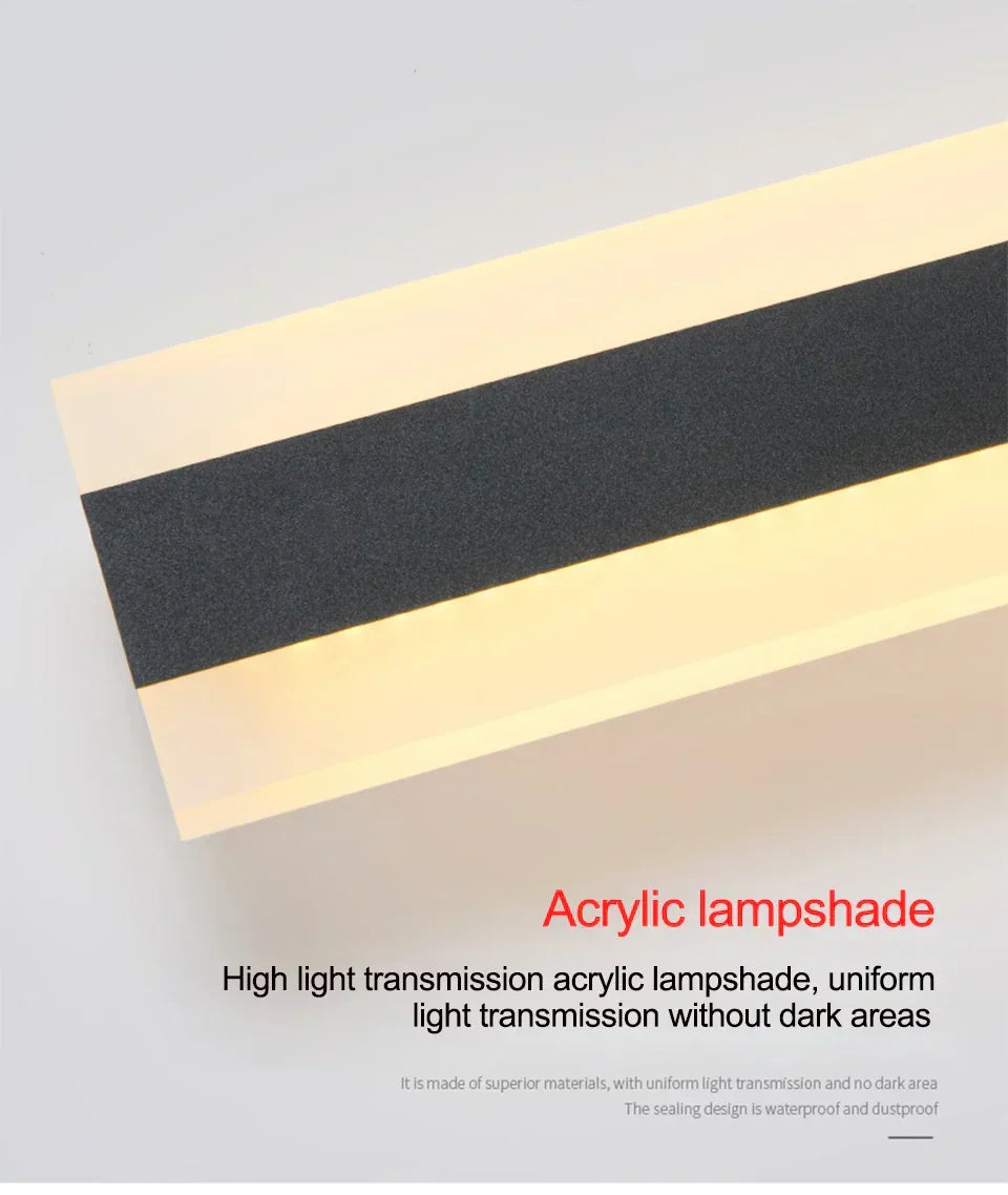 Luminaire d'extérieur LED moderne et étanche IP65 pour jardin. Éclairage mural design pour terrasse ou façade.