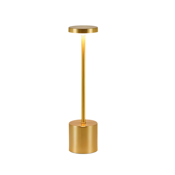 Lampe LED portable pour terrasse ou jardin, sans fil, crée une ambiance extérieure conviviale.