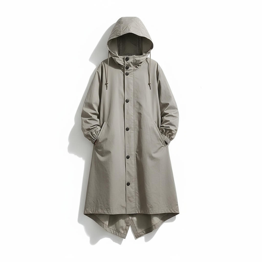 Veste de pluie femme casual printemps/automne, longue et imperméable, parfaite pour l'extérieur et le voyage.