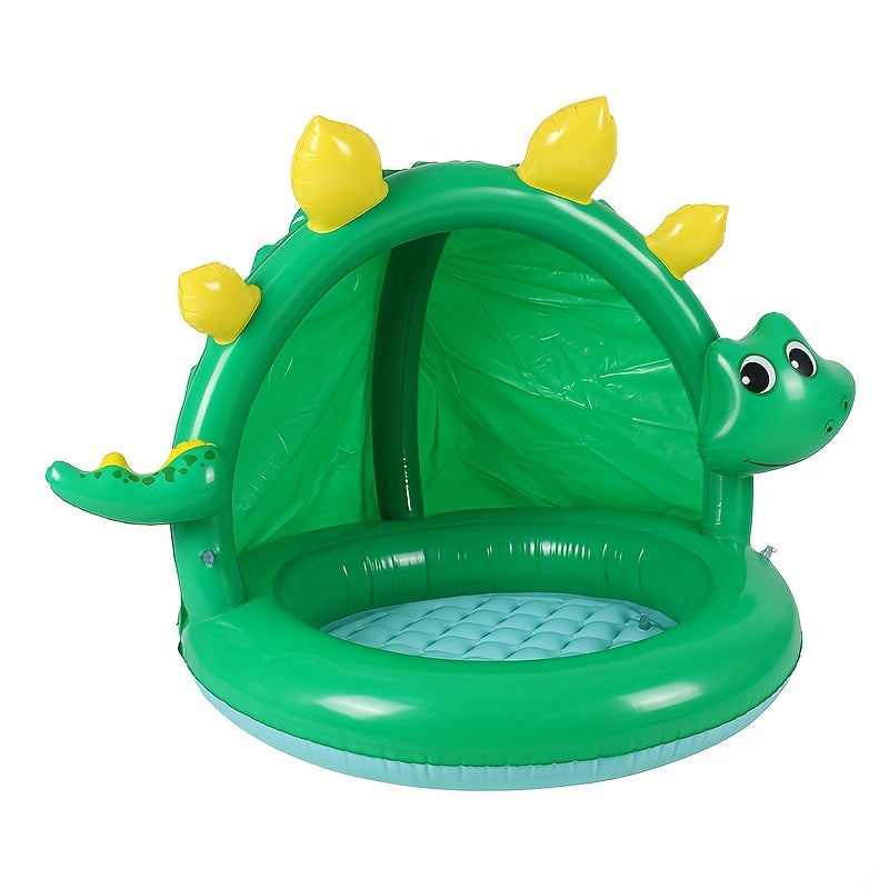 Amusement estival garanti avec cette piscine gonflable dinosaure verte et rose, parfaite pour les bébés.