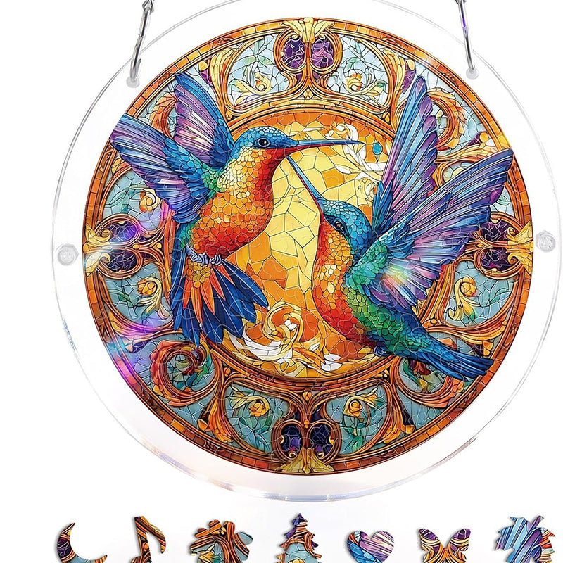 Attrape-lumière design océanique pour fenêtre, acrylique coloré suspendu.