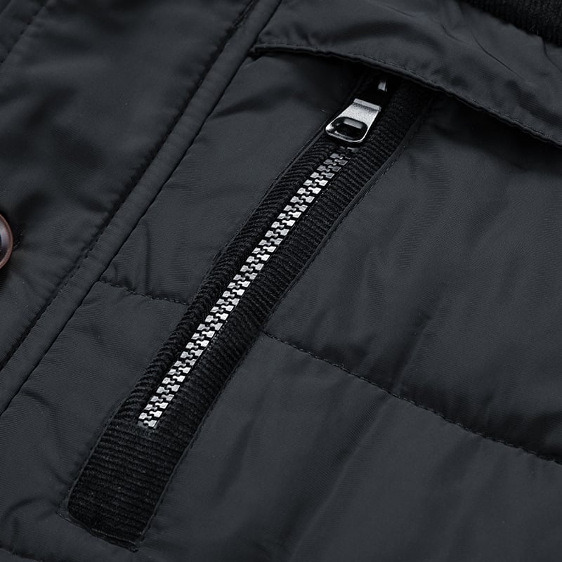 Veste d'hiver matelassée homme, protection coupe-vent. Isolation thermique pour activités extérieures.