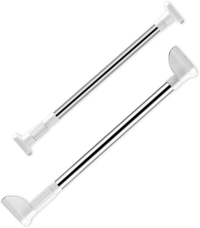 Tringle à rideaux ajustable sans perçage. Idéale pour salle de bain, cuisine ou toute pièce de la maison. Acier inoxydable.