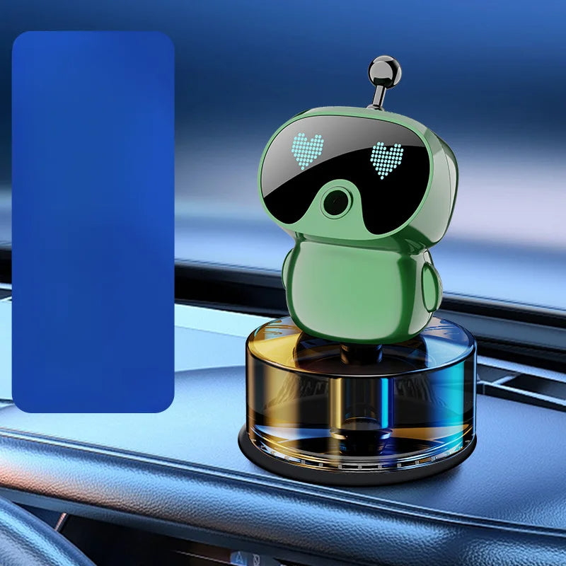 Cadeau automobile: diffuseur parfum voiture robot intelligent design moderne. Ambiance fraîcheur auto et désodorisant.