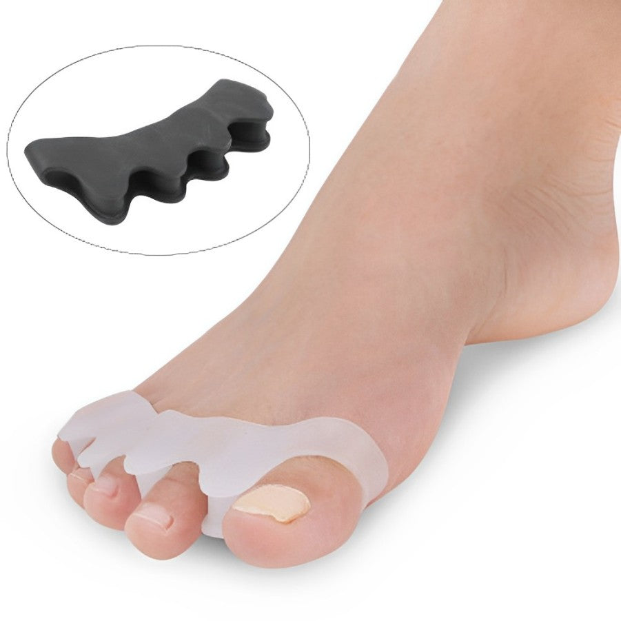 Attelle orthopédique en silicone pour orteil en marteau et oignon, soulage la douleur et corrige la posture du pied.