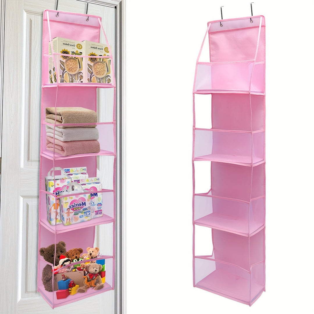 Organisateur de porte à 4 compartiments respirants, parfait pour optimiser l'espace de rangement.