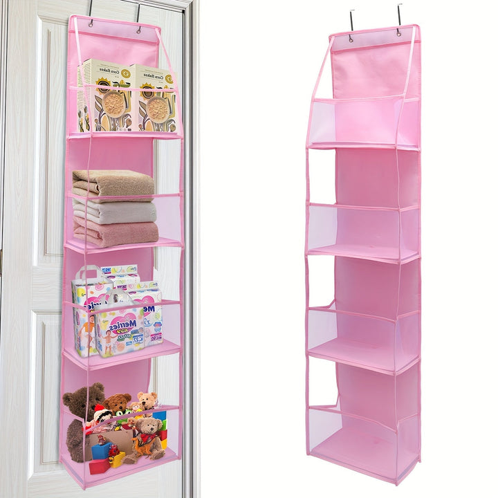 Organisateur de porte à 4 compartiments respirants, parfait pour optimiser l'espace de rangement.
