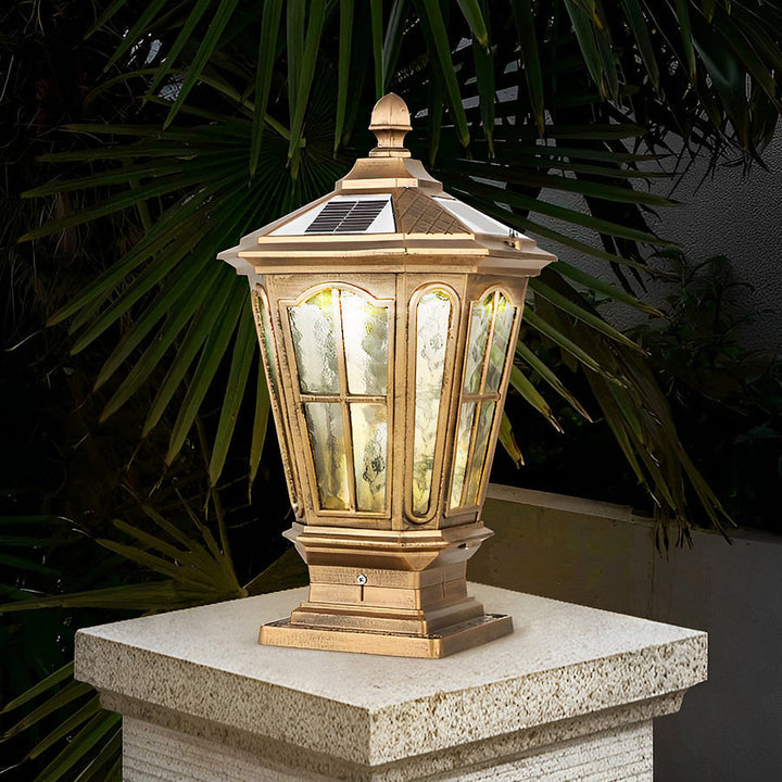 Socle lumineux solaire LED pour jardin, en aluminium, éclairage extérieur automatique pour terrasse.