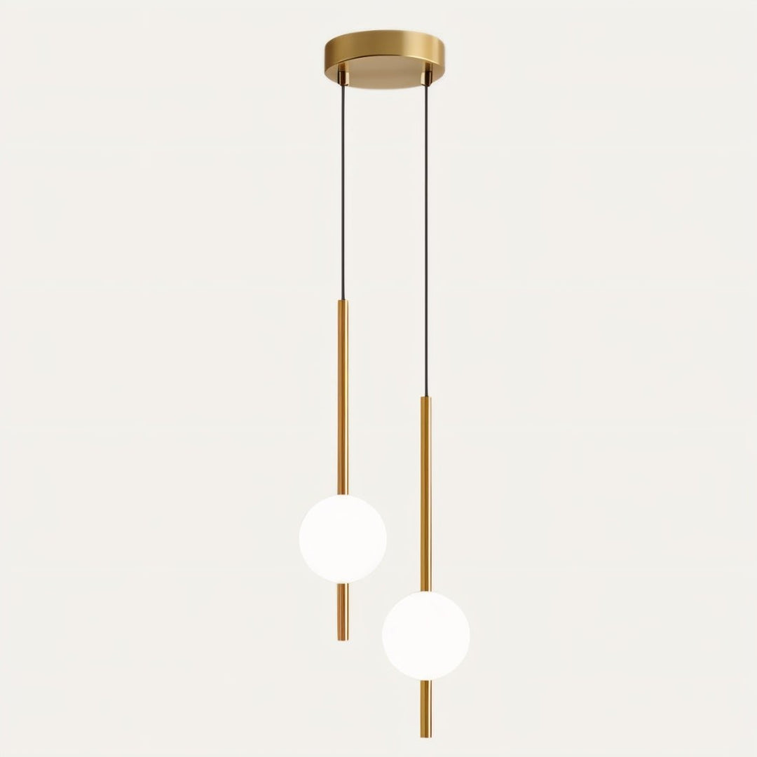 Suspension LED moderne et minimaliste. Éclairage ajustable pour salon contemporain ou chambre. Design épuré et fonctionnel.