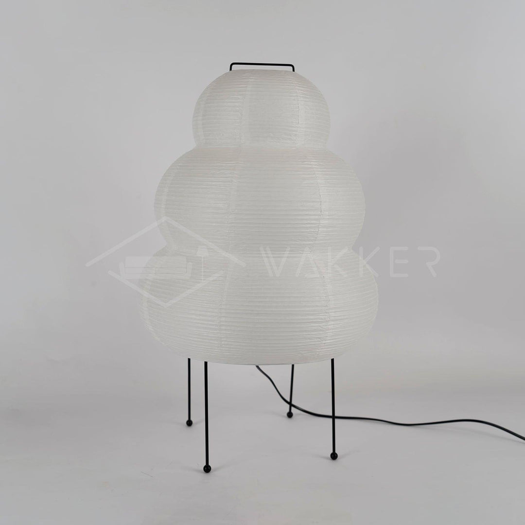 Lampe de salon design japonais en papier, luminaire élégant pour une atmosphère relaxante.