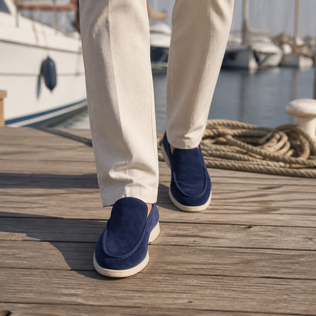Mocassins homme bout rond confortables, chaussures à enfiler pour un look polyvalent.