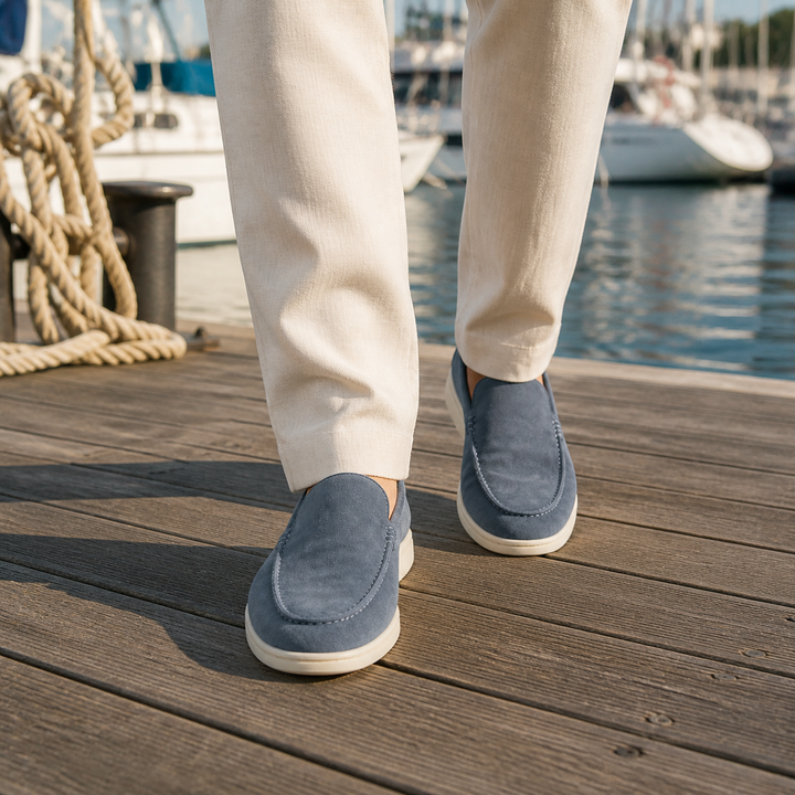 Mocassins homme pour le bureau, chaussures à enfiler élégantes et légères.
