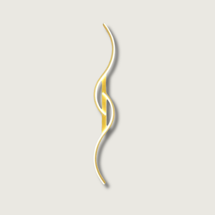 Applique LED moderne géométrique, diffuse une lumière d'ambiance chaleureuse pour une décoration intérieure stylée.