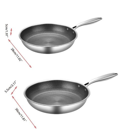Ustensile de cuisine : poêle universelle antiadhésive en acier inoxydable pour toutes vos cuissons.