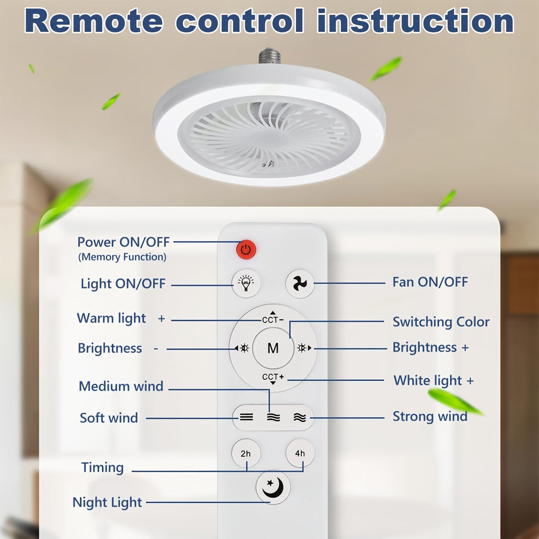 Confort intérieur avec cette lampe ventilateur LED dimmable et silencieuse.