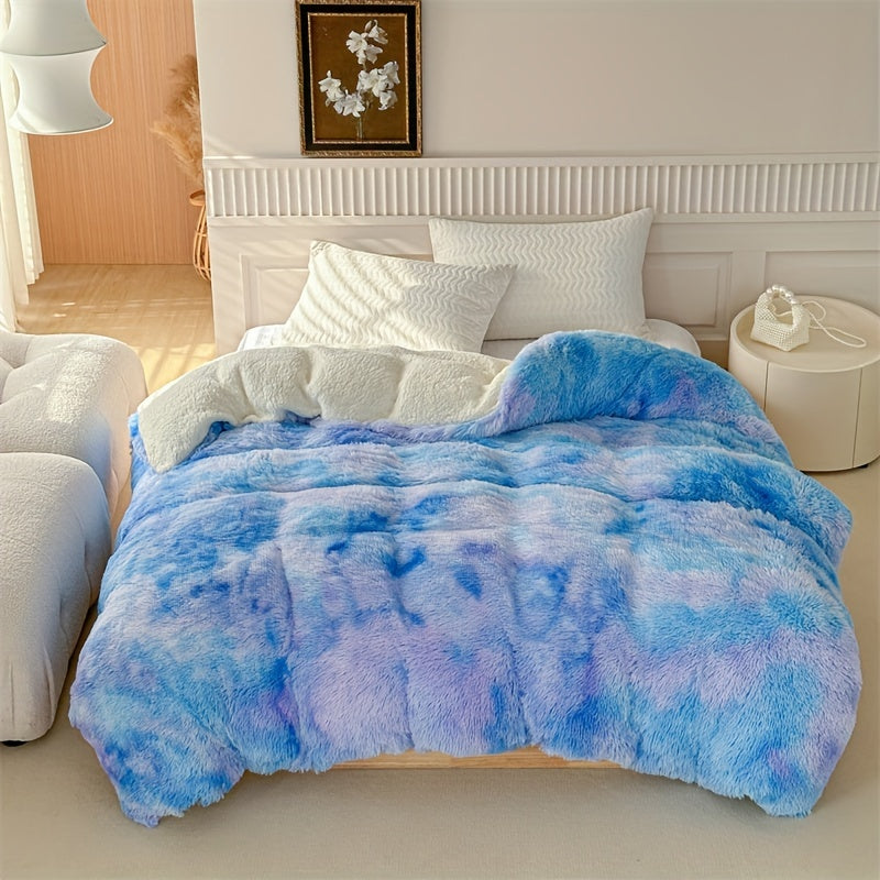 Couverture polaire ultra douce façon peau de mouton, pour une chaleur et un confort inégalés.