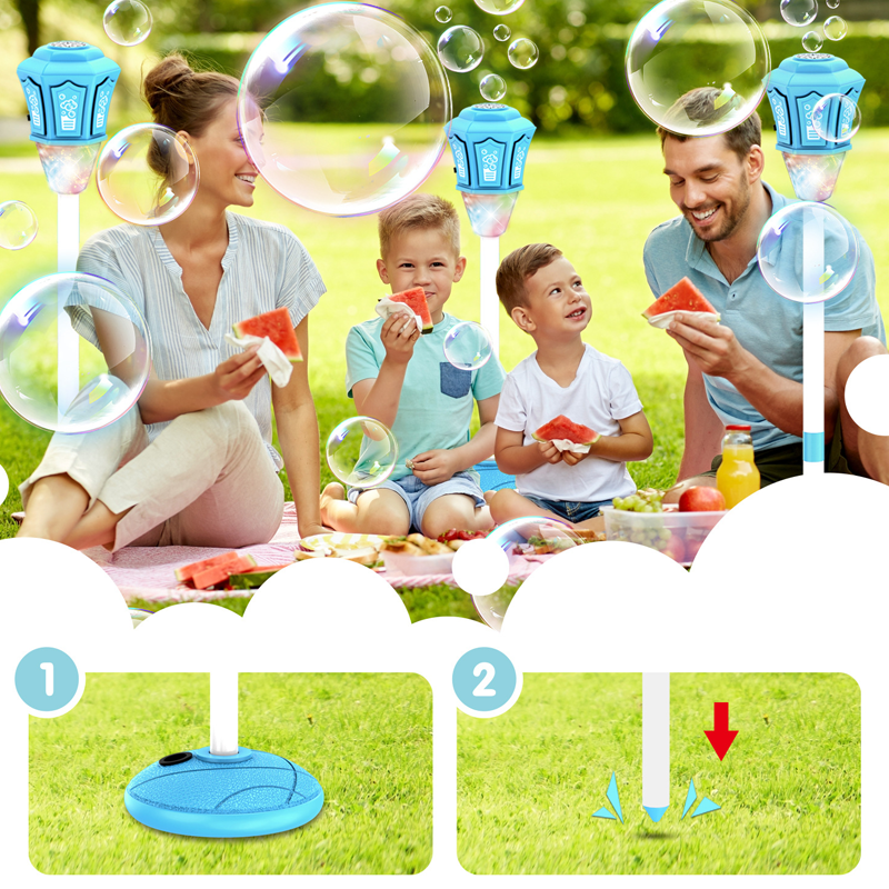 Jouet machine à bulles pour divertissement familial, des heures de plaisir en plein air pour petits et grands.