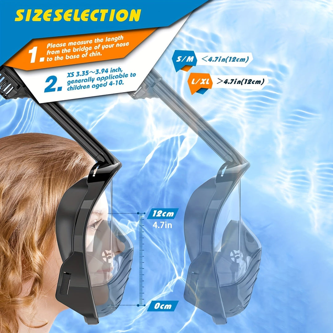 Équipement aquatique: masque de snorkeling avec support caméra. Anti-buée pour une vision claire.