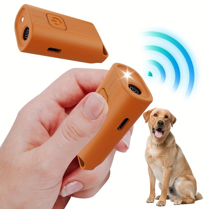 Dispositif SilentGuard pour chiens. Technologie ultrasonique pour un dressage anti-aboiement efficace, portable.