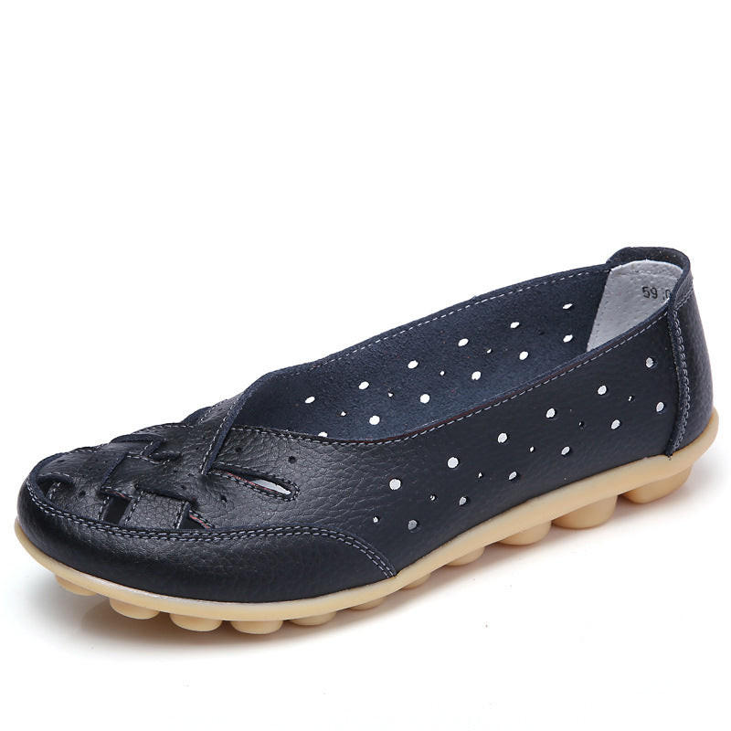 Ballerines plates femme bleues marines, un classique confortable pour la mode féminine.
