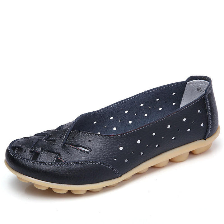 Ballerines plates femme bleues marines, un classique confortable pour la mode féminine.