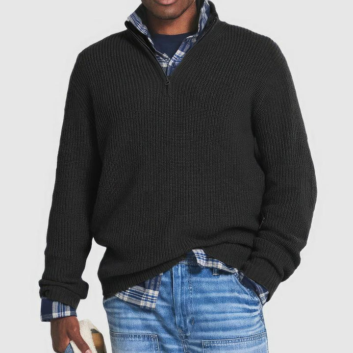 Pull confortable homme en tricot fin, parfait pour un look décontracté ou habillé en saison froide.