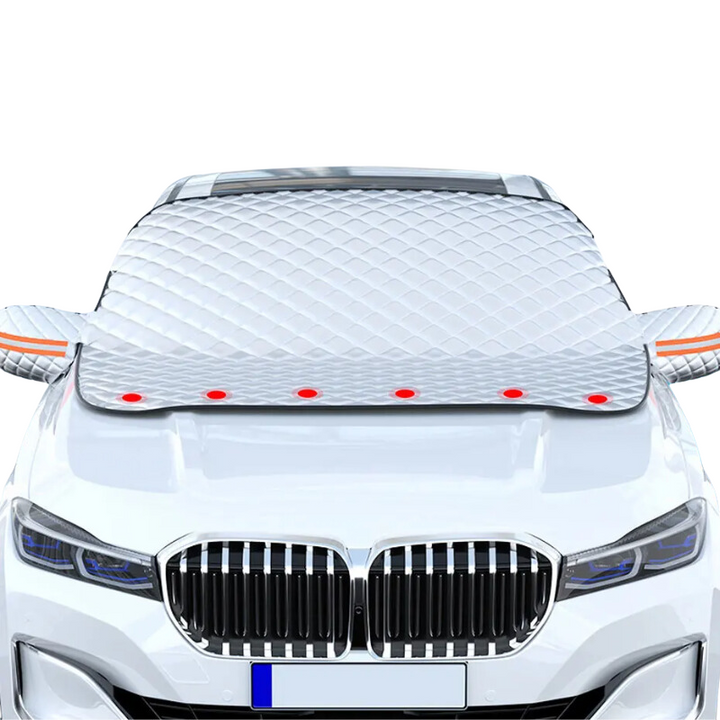 Protection pare-brise magnétique FrostGuardia pour voiture. Préservez votre véhicule du gel et de la chaleur.