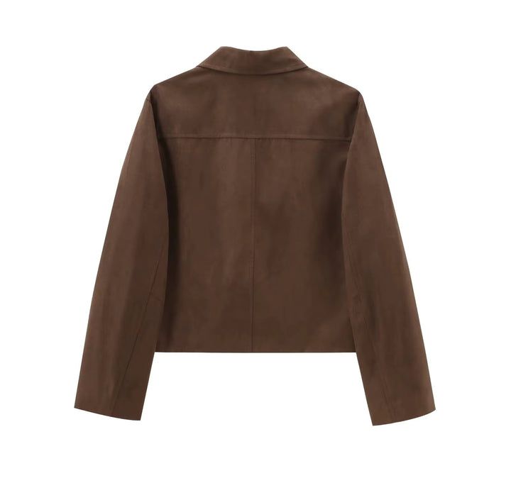 Blazer femme élégant à boutons, veste chic décontractée, coupe raffinée pour bureau et mode féminine.
